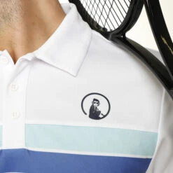 Ocean Block Stripe Tournament Polo Men -Sports Tennis Gear 00186000 0 7