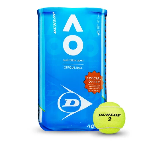 Dunlop Australian Open 2x 4 Ball Tube 2 Dunlop Australian Open 2x 4 Ball Tube - Image 2
