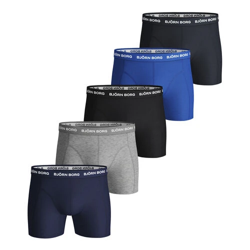 BJØRN BORG Solid Sammy Boxer Shorts 5 Pack Men 1 BJØRN BORG Solid Sammy Boxer Shorts 5 Pack Men