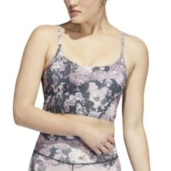 ADIDAS Yoga Light-Support Long Line All Over Print Sports Bras Women -Sports Tennis Gear 17102000 13